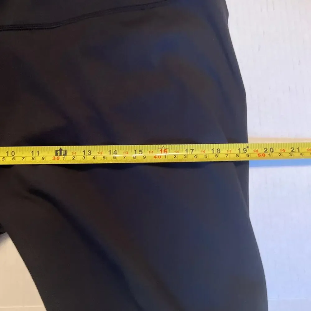 Athleta Sz XL Striped Tight Leggings Silver Black Women's/See details GOOD